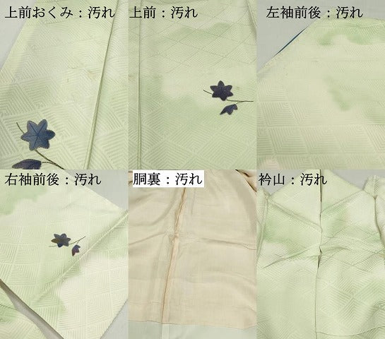 平和屋着物■訪問着 総刺繍 駒刺繍 舞楓文 暈し染め 正絹 逸品 DABF9003qa
