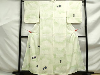 平和屋着物■訪問着 総刺繍 駒刺繍 舞楓文 暈し染め 正絹 逸品 DABF9003qa