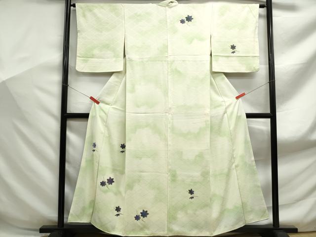 平和屋着物■訪問着 総刺繍 駒刺繍 舞楓文 暈し染め 正絹 逸品 DABF9003qa