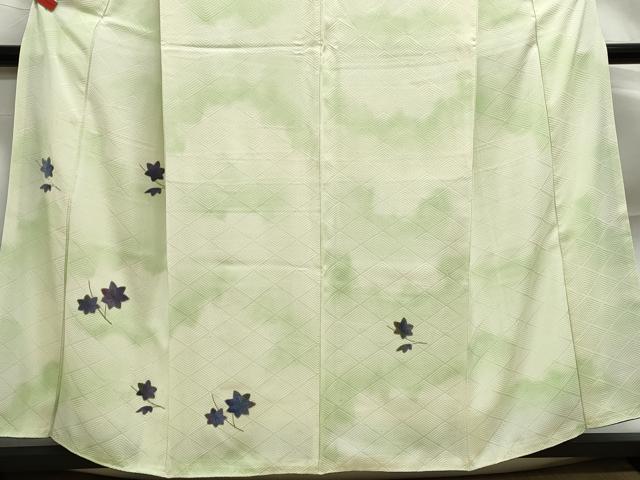 平和屋着物■訪問着 総刺繍 駒刺繍 舞楓文 暈し染め 正絹 逸品 DABF9003qa