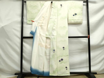 平和屋着物■訪問着 総刺繍 駒刺繍 舞楓文 暈し染め 正絹 逸品 DABF9003qa