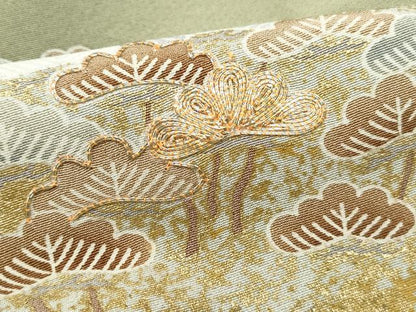 平和屋着物■豪華色留袖 駒刺繍 花松文 暈し染め 金銀彩 正絹 逸品 DABF9004qa