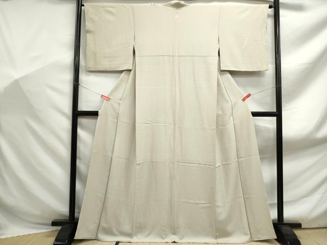 平和屋着物■上質な色無地 堅牢染 皇室献上絹 象牙色 反端付き 正絹 逸品 DABF9006qa