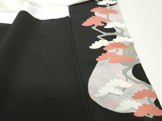 平和屋着物■豪華黒留袖 駒刺繍 浜松文 金彩 正絹 逸品 DABF9016qa