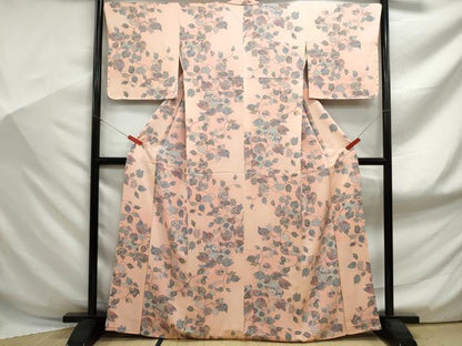 平和屋着物■上質な小紋 葉尽くし文 暈し染め 正絹 逸品 DABF9020qa