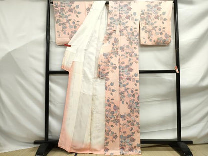 平和屋着物■上質な小紋 葉尽くし文 暈し染め 正絹 逸品 DABF9020qa
