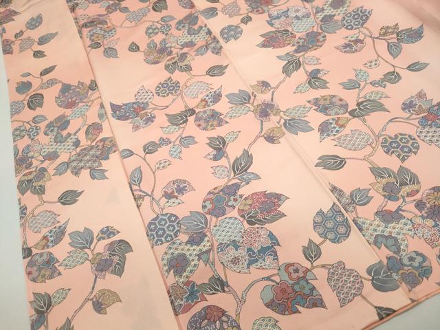 平和屋着物■上質な小紋 葉尽くし文 暈し染め 正絹 逸品 DABF9020qa