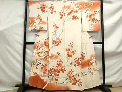 平和屋着物■訪問着 枝花文 暈し染め 金彩 正絹 逸品 DABF9022qa