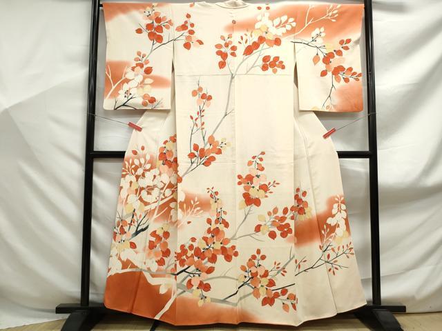 平和屋着物■訪問着 枝花文 暈し染め 金彩 正絹 逸品 DABF9022qa