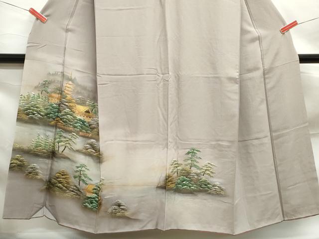 平和屋着物■訪問着 風景樹林文 暈し染め 金銀彩 正絹 逸品 DABF9023qa