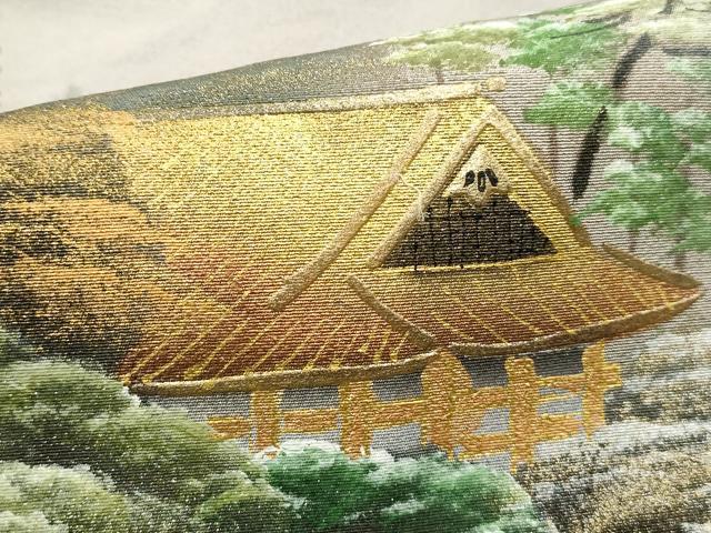 平和屋着物■訪問着 風景樹林文 暈し染め 金銀彩 正絹 逸品 DABF9023qa