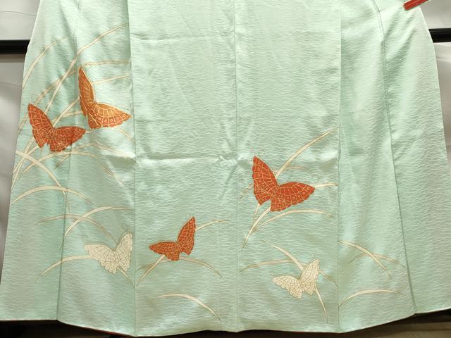 平和屋着物■訪問着 駒刺繍 舞蝶文 金彩 正絹 逸品 DABF9024qa