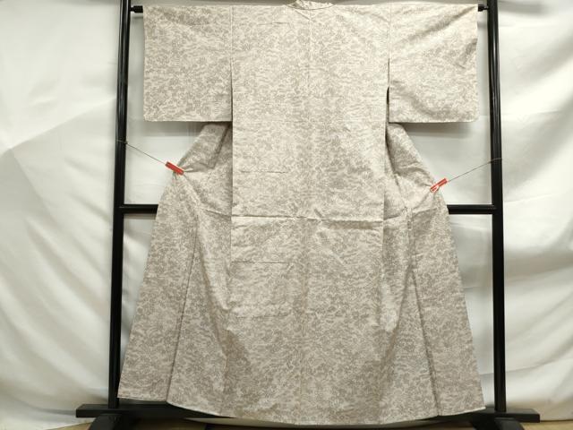 平和屋着物■上質な紬 草花文 正絹 逸品 DABF9028qa