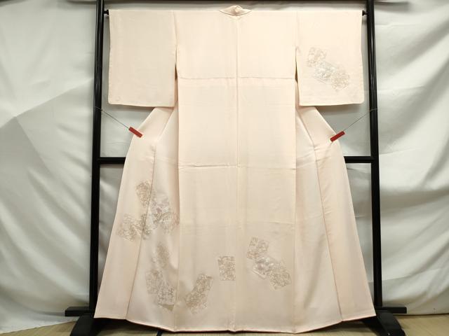 平和屋着物■訪問着 刺繍 重ね色紙更紗花文 金彩 正絹 逸品 DABF9040qa