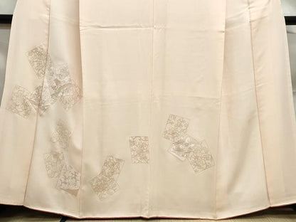 平和屋着物■訪問着 刺繍 重ね色紙更紗花文 金彩 正絹 逸品 DABF9040qa
