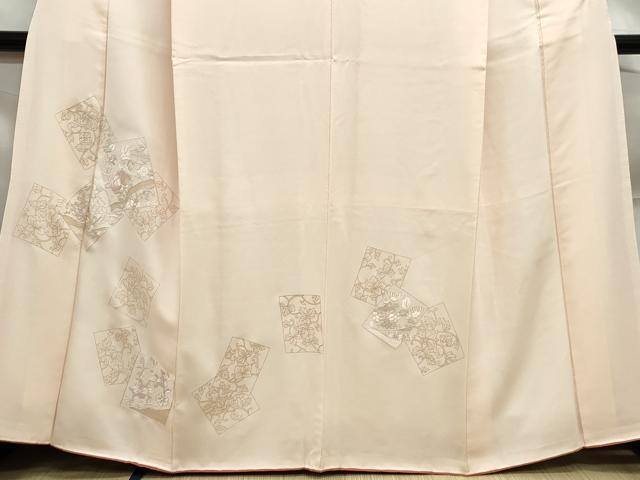 平和屋着物■訪問着 刺繍 重ね色紙更紗花文 金彩 正絹 逸品 DABF9040qa