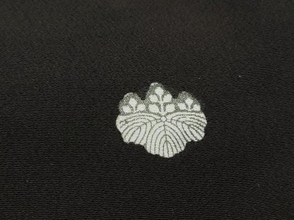 平和屋着物■黒留袖　刺繍　立波花鳥文　金糸　金彩　洗える着物　DABF9048qa