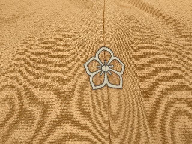平和屋着物■上質な色無地 作家物 萱草色 正絹 逸品 DABF9051qa
