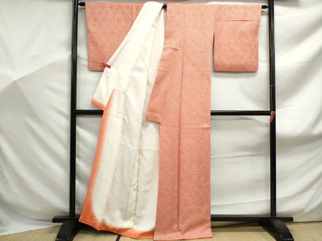 平和屋着物■大変加工の良い総絞り小紋 正絹 逸品 DABF9052qa