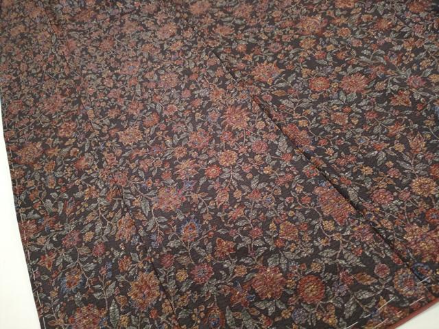 平和屋着物■上質な小紋 更紗花文 正絹 逸品 DABF9056qa