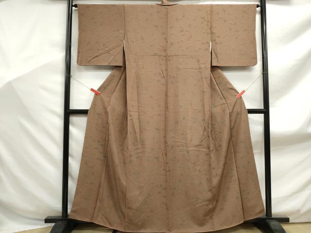 平和屋着物■上質な小紋 草花文 正絹 逸品 DABF9060qa