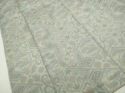 平和屋着物■本場大島紬 7マルキ 亀甲枝松花文 正絹 逸品 DABF9063qa