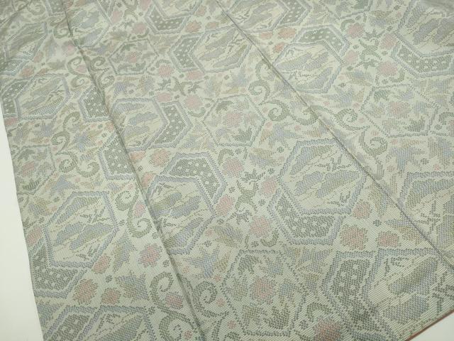 平和屋着物■本場大島紬 7マルキ 亀甲枝松花文 正絹 逸品 DABF9063qa