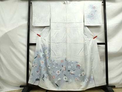 平和屋着物■訪問着 刺繍 更紗花文 暈し染め 正絹 逸品 DABF9078qa