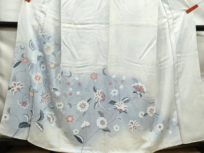 平和屋着物■訪問着 刺繍 更紗花文 暈し染め 正絹 逸品 DABF9078qa
