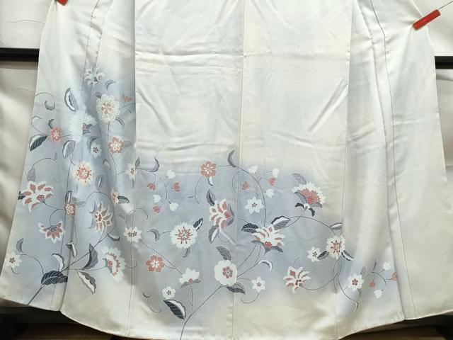 平和屋着物■訪問着 刺繍 更紗花文 暈し染め 正絹 逸品 DABF9078qa