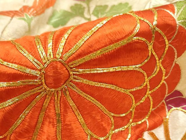 平和屋着物■豪華振袖 駒刺繍 道長地紙花文 金彩 仮絵羽 逸品 未使用 DABF9096qa
