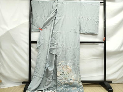 平和屋着物■訪問着 駒刺繍 浜松花文 舟 暈し 金彩 仮絵羽 逸品 未使用 DABF9097qa