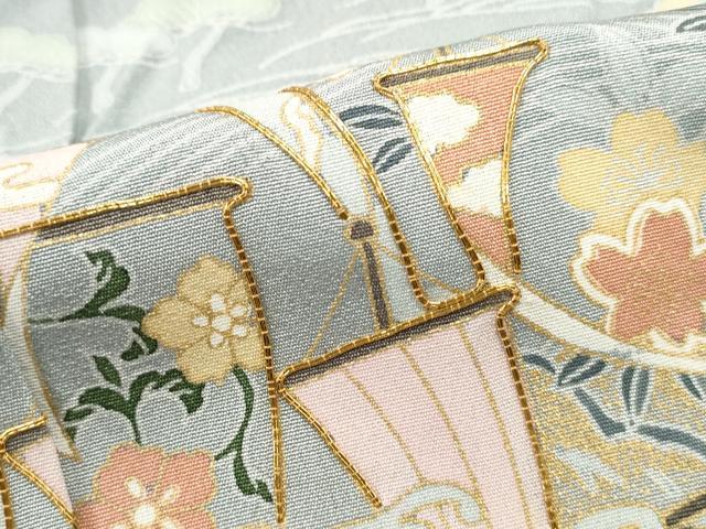 平和屋着物■訪問着 駒刺繍 浜松花文 舟 暈し 金彩 仮絵羽 逸品 未使用 DABF9097qa