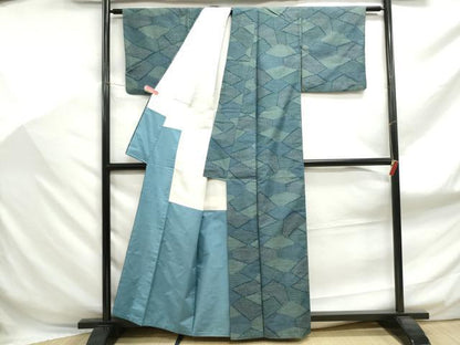 平和屋着物■上質な紬 石畳文 正絹 逸品 DABF9103qa