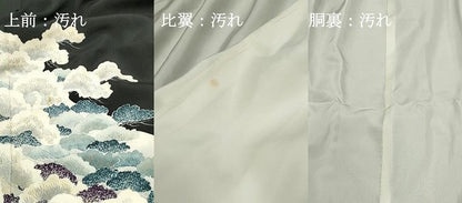平和屋着物■豪華黒留袖　枝松文　金彩　正絹　逸品　DABF9113qa
