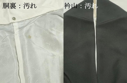 平和屋着物■豪華黒留袖　駒刺繍　飛鶴浜松文　金彩　正絹　逸品　DABF9116qa