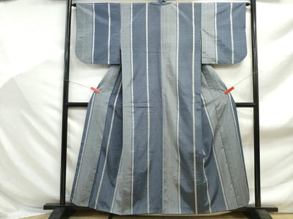 平和屋着物■上質な紬　間道　正絹　逸品　DABF9146qa