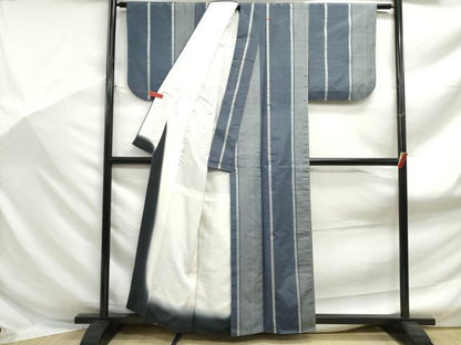 平和屋着物■上質な紬　間道　正絹　逸品　DABF9146qa