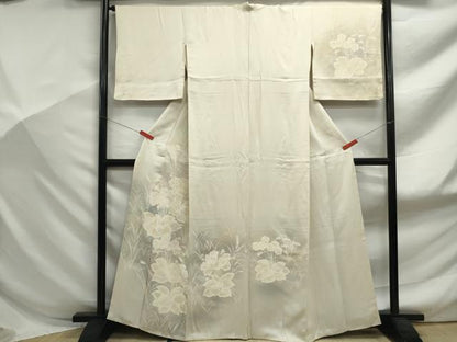 平和屋着物■訪問着　刺繍　草花文　暈し染め　正絹　逸品　DABF9159qa