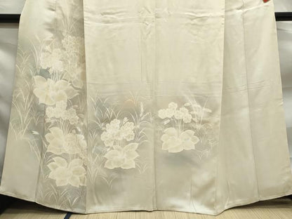 平和屋着物■訪問着　刺繍　草花文　暈し染め　正絹　逸品　DABF9159qa