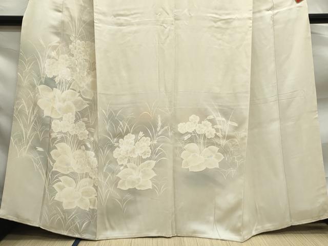平和屋着物■訪問着　刺繍　草花文　暈し染め　正絹　逸品　DABF9159qa