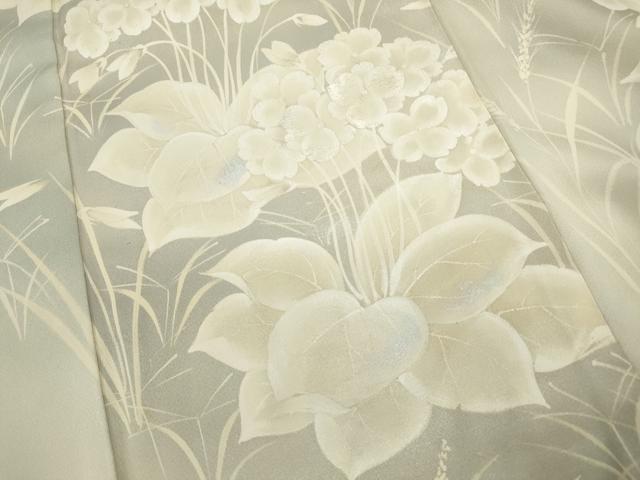 平和屋着物■訪問着　刺繍　草花文　暈し染め　正絹　逸品　DABF9159qa