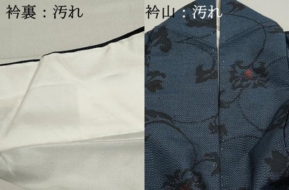 平和屋着物■上質な紬　更紗花文　正絹　逸品　DABF9163qa