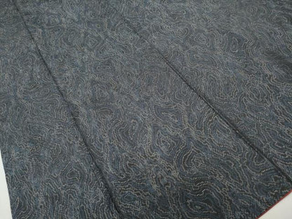 平和屋着物■本場大島紬　流水文　正絹　逸品　DABF9165qa