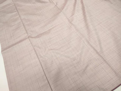 平和屋着物■上質な紬　格子文　正絹　逸品　DABF9167qa