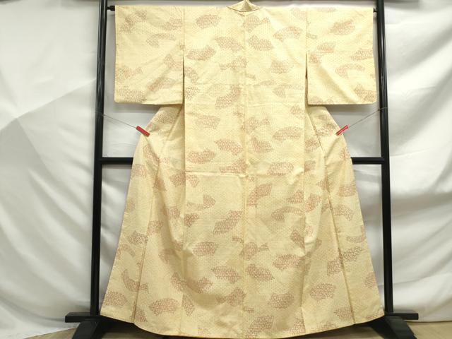 平和屋着物■上質な小紋　紬地　地紙青海波文　正絹　逸品　DABF9169qa