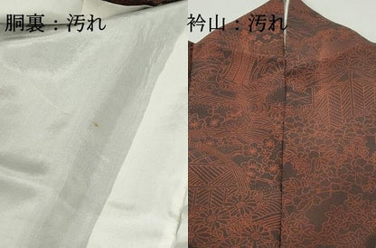 平和屋着物■上質な小紋　絞り　雲取り風景文　正絹　逸品　DABF9170qa