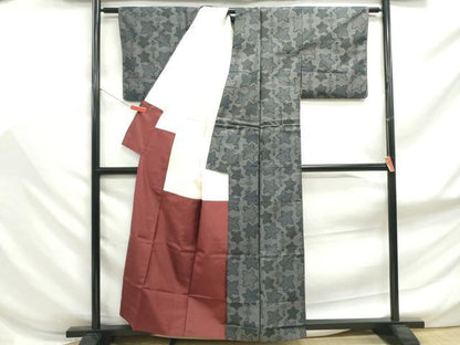 平和屋着物■本場大島紬　舞花文　正絹　逸品　DABF9171qa