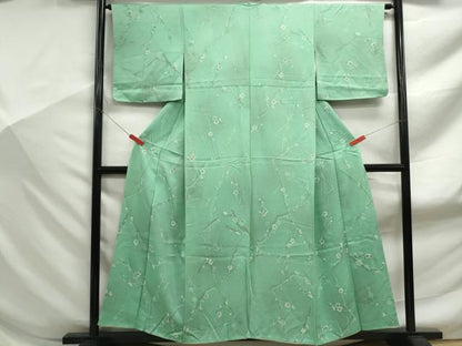 平和屋着物■上質な小紋　枝梅文　正絹　逸品　DABF9174qa