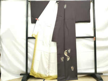 平和屋着物■訪問着　刺繍　地紙松竹梅　金銀彩　やまと誂製　正絹　逸品　DABF9180qa